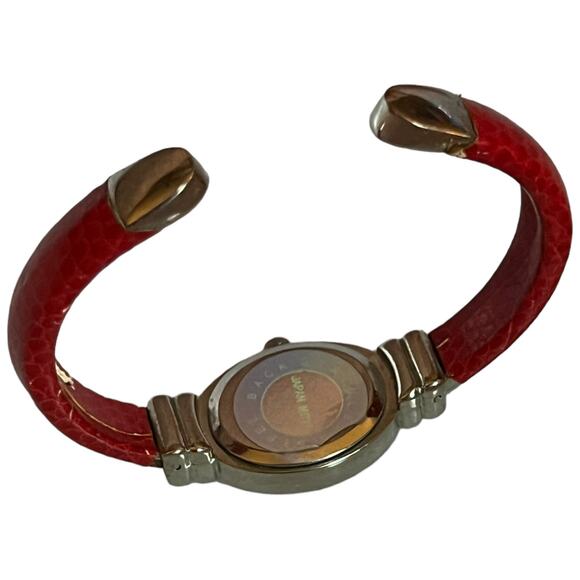 Vintage-Inspired Red Leather Strap Women's Watch - Picture 5 of 12